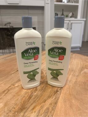 Personal Care Aloe Vera Skin Lotion Improved Formula Lot of 2 - 18oz Bottles